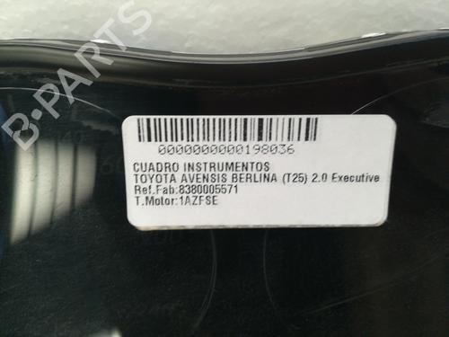 Instrument cluster TOYOTA AVENSIS (_T25_)  | BP9355511C47 