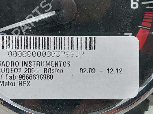 Instrument cluster PEUGEOT 206+ (2L_, 2M_) 1.1 | BP16066340C47 