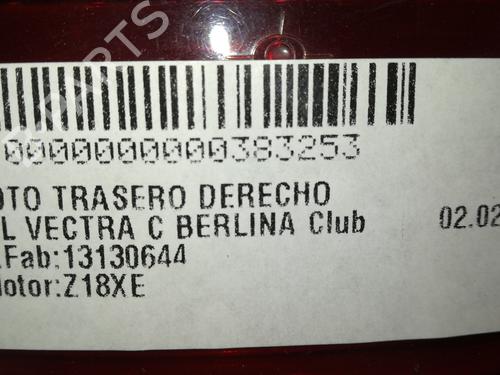 Right taillight OPEL VECTRA C (Z02) 1.8 16V | BP16351278C35 