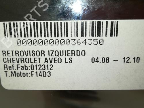 Left mirror CHEVROLET AVEO / KALOS Hatchback (T250, T255) 1.4 16V | BP13900113C26