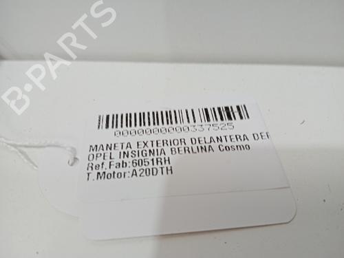 Front right exterior door handle OPEL INSIGNIA A Saloon (G09) 2.0 CDTI (69) | BP12293423C129 