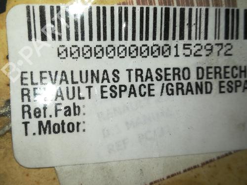 Rear right window mechanism RENAULT ESPACE III (JE0_)  | BP10246344C25 