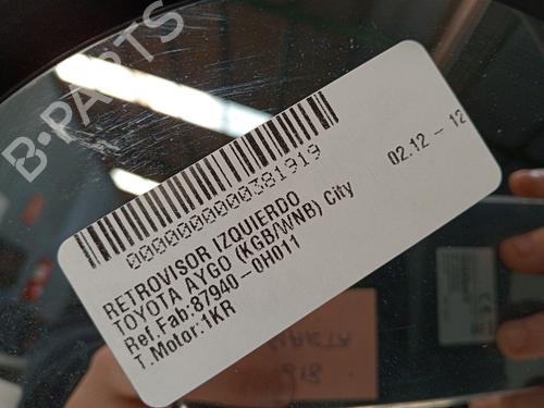 Left mirror TOYOTA AYGO (_B1_) 1.0 (KGB10_, KGB10R) | BP17440258C26 