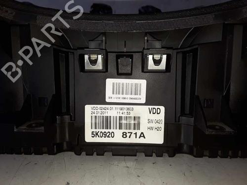 Instrument cluster VW GOLF VI (5K1)  | BP9282840C47 