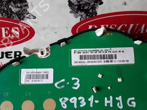 Instrument cluster CITROËN C3 II (SC_)  | BP9282707C47 