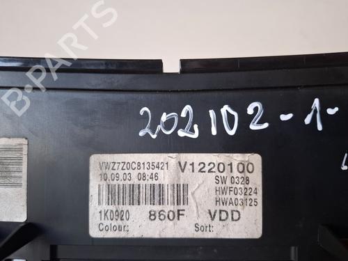 Instrument cluster VW GOLF V (1K1) | BP30681914C47