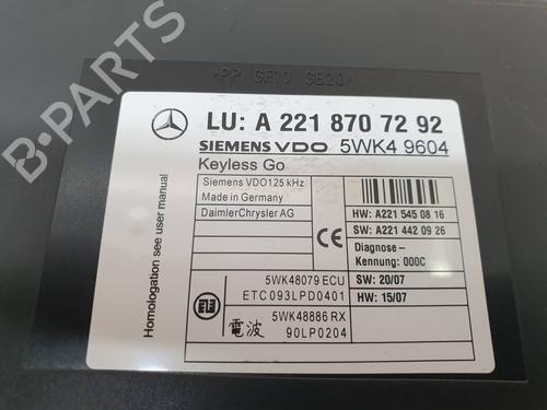 Elektronische module MERCEDES-BENZ S-CLASS (W221, V221) S 63 AMG (221.077, 221.177) | BP15511500M83 