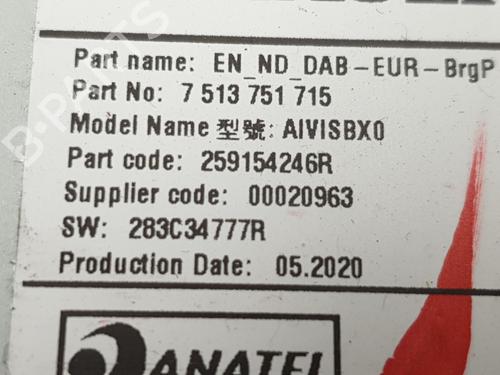 Radio RENAULT CAPTUR I (J5_, H5_) 1.3 TCe 130 (J5NJ, J5NE) | BP30869652E6 