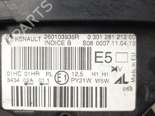 Right headlight RENAULT CAPTUR I (J5_, H5_) 1.5 dCi 90 (J5N4, J5M5, J5MW, J5M6, J5AL, J5AJ) | BP34628768C29 - Image 7