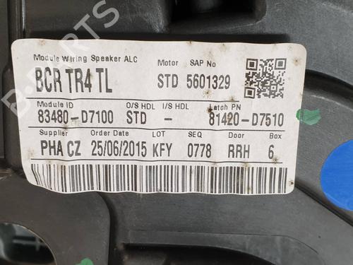 Rear right window mechanism HYUNDAI TUCSON (TL, TLE)  | BP18708743C25 