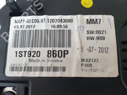 Instrument cluster SKODA CITIGO (NF1) 1.0 | BP15655423C47 