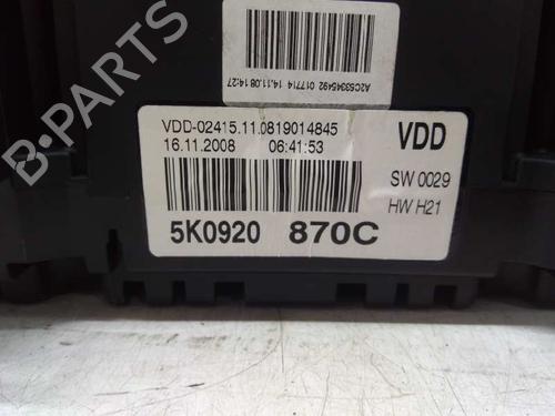 Instrument cluster VW GOLF VI (5K1)  | BP9471943C47 