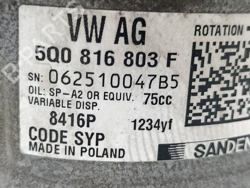 AC compressor VW GOLF VII (5G1, BQ1, BE1, BE2)  | BP16999054M34 
