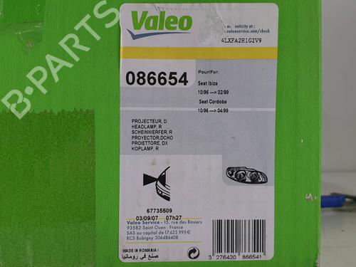 Right headlight SEAT CORDOBA (6K1, 6K2) 1.9 TDI | BP14366103C29 