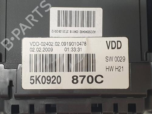 Instrument cluster VW GOLF VI (5K1)  | BP26325294C47 