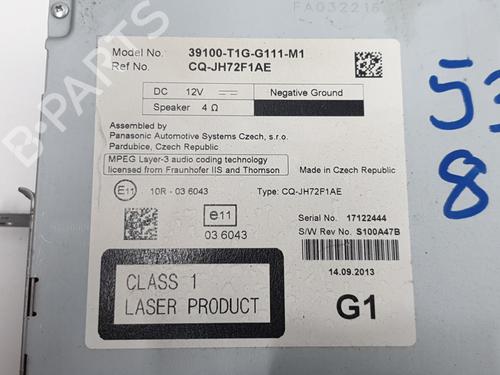 Radio HONDA CR-V IV (RM_) 1.6 i-DTEC (RE6) | BP28092875E6 