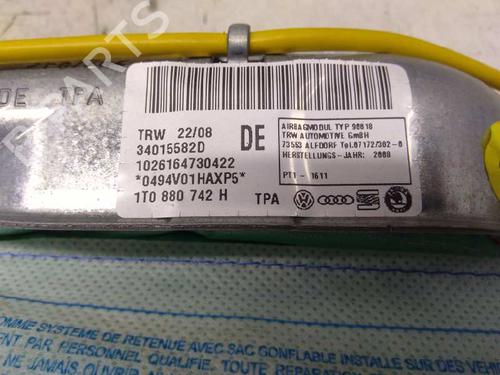 Right curtain airbag VW TOURAN (1T1, 1T2)  | BP9476553C12 