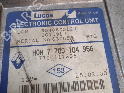 Engine control unit (ECU) RENAULT KANGOO (KC0/1_)  | BP10632291M57 