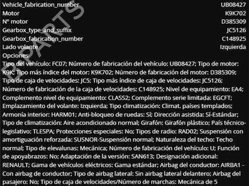 Alternator RENAULT KANGOO (KC0/1_) 1.5 dCi (KC08, KC09) | BP35986593M7 - Image 16