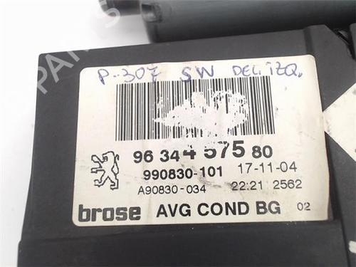 Left front window motor PEUGEOT 307 SW (3H)  | BP14343366E21 