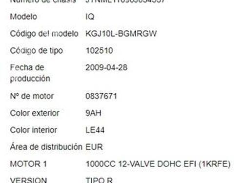 Hood lock TOYOTA IQ (_J1_) 1.0 (KGJ10_, KGJ10R) | BP29135385C133 