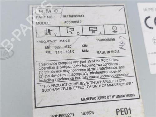 Radio HYUNDAI i10 II (BA, IA)  | BP29119062E6 