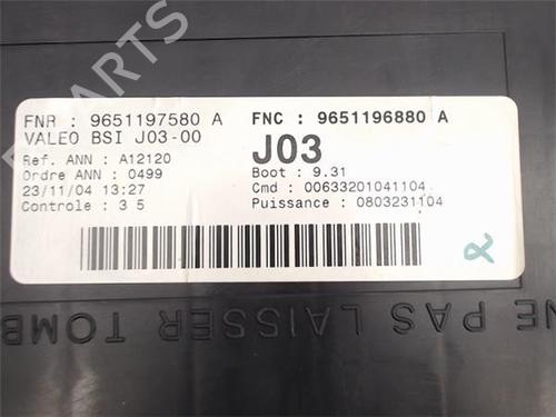 Electronic module PEUGEOT 307 (3A/C)  | BP13052572M83 