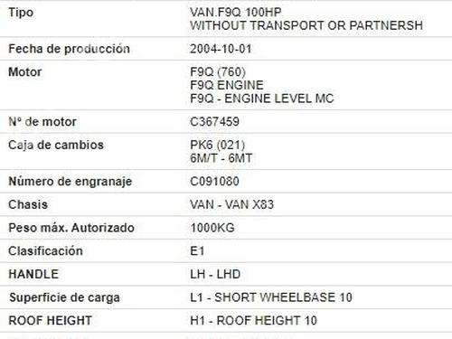 Alternator NISSAN PRIMASTAR Van (X83) 1.9 dCi 100 | BP29755046M7 