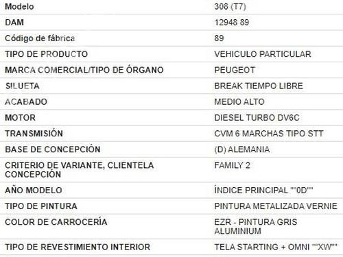 Instrument cluster PEUGEOT 308 SW I (4E_, 4H_) 1.6 HDi | BP31206938C47