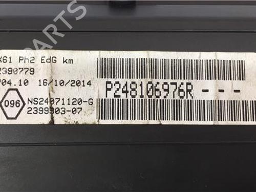 Instrument cluster RENAULT KANGOO / GRAND KANGOO II (KW0/1_) 1.5 dCi 85 (KW0K, KW0L, KW0B) | BP9636875C47
