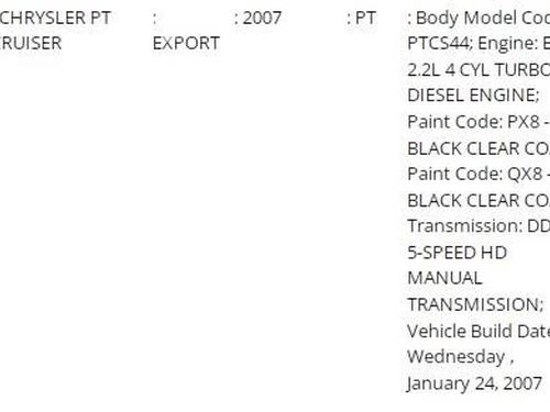 Other CHRYSLER PT CRUISER (PT_) 2.2 CRD | BP30980974O1 