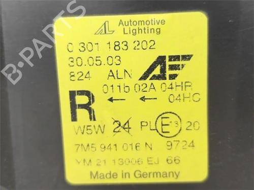 Right headlight FORD GALAXY I (WGR) 1.9 TDI | BP26953596C29 
