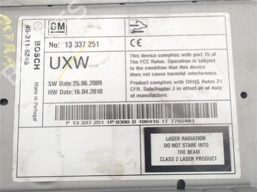 Radio OPEL ASTRA J (P10)  | BP16547301E6 