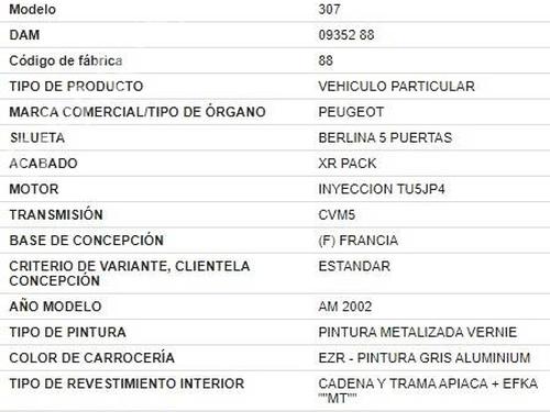 Fuse box PEUGEOT 307 (3A/C) 1.6 16V | BP32162052E1 