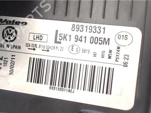 Left headlight VW GOLF VI (5K1)  | BP30412415C28 