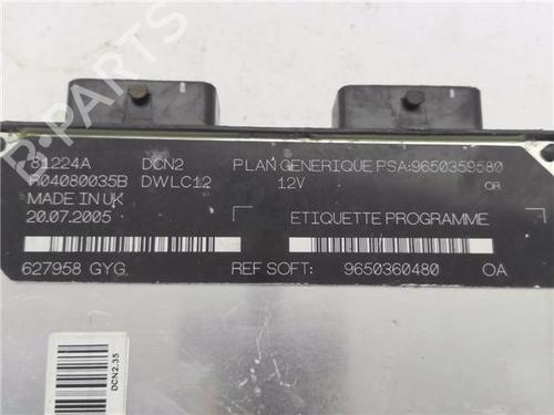 Electronic module CITROËN BERLINGO / BERLINGO FIRST Box Body/MPV (M_) 1.9 D 70 (MBWJZ, MCWJZ) | BP10982744M83 