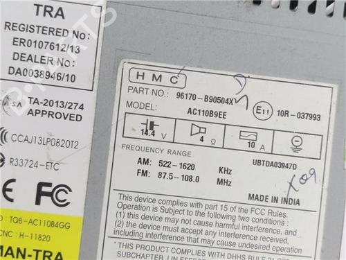 Radio HYUNDAI i10 II (BA, IA) 1.2 | BP23842668E6 