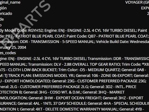 Switch CHRYSLER VOYAGER IV (RG, RS)  | BP29574416I30 