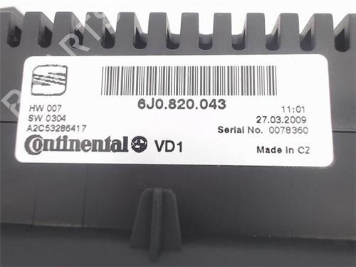 Climate control SEAT IBIZA IV (6J5, 6P1)  | BP17361673I5 