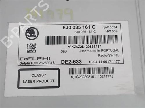 Radio SKODA FABIA II (542) 1.2 | BP15650844E6 