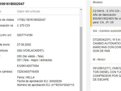 Central lock pump MERCEDES-BENZ E-CLASS (W210) E 270 CDI (210.016) | BP32395960M86 