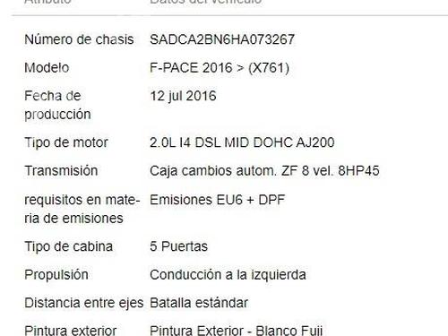 Rat JAGUAR F-PACE (X761) 2.0 TD4 AWD | BP29281167C49 