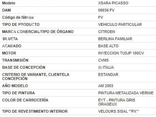 Fuse box CITROËN XSARA PICASSO (N68)  | BP31718959E1 