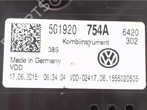 Instrument cluster VW GOLF VII (5G1, BQ1, BE1, BE2) 1.4 GTE Hybrid | BP29280984C47 