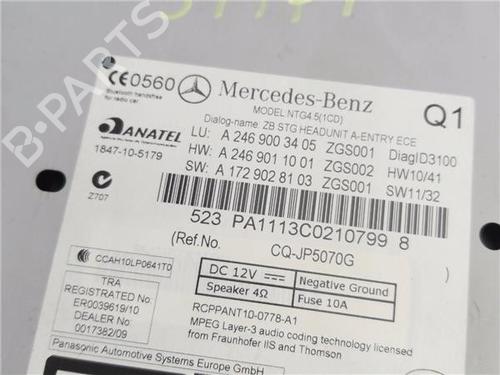 Radio MERCEDES-BENZ B-CLASS Sports Tourer (W246, W242) B 200 CDI (246.201) | BP29280877E6 