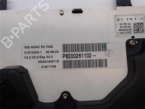 Instrument cluster RENAULT CLIO II (BB_, CB_) 1.4 16V (B/CB0P, BB13) | BP10552063C47 