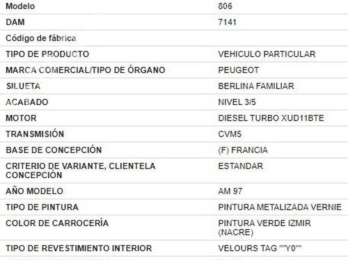 Right tailgate light PEUGEOT 806 (221) | BP31718970C80