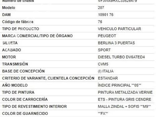 Left taillight PEUGEOT 207 (WA_, WC_) 1.6 HDi | BP31860244C34 