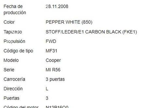 Other MINI MINI (R56)  | BP17367969O1