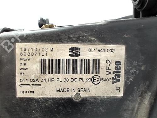 Right headlight SEAT IBIZA III (6L1)  | BP13053070C29 